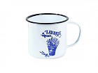 Taza de metal esmaltado lavanda